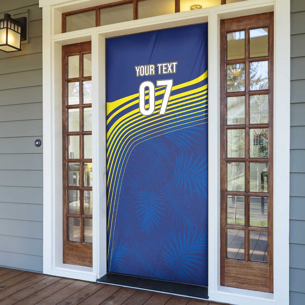 Curacao Football Custom Korsou Blue Wave Door Cover Making History - Wonder Print Shop