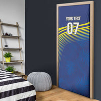 Curacao Football Custom Korsou Blue Wave Door Cover Making History - Wonder Print Shop