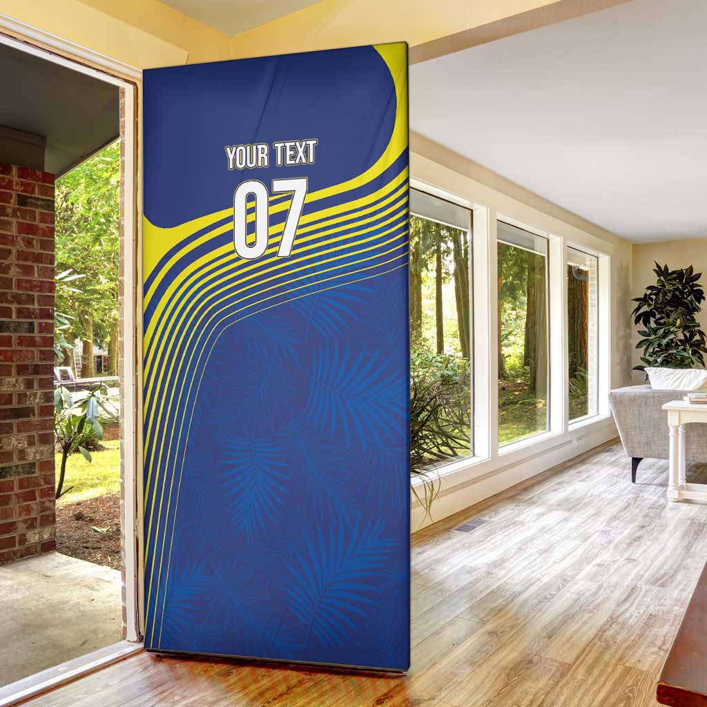 Curacao Football Custom Korsou Blue Wave Door Cover Making History - Wonder Print Shop