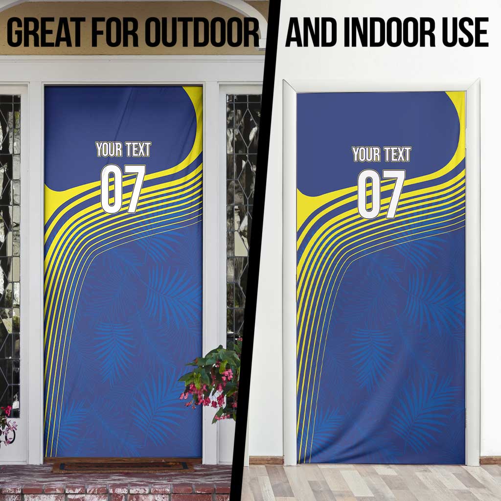 Curacao Football Custom Korsou Blue Wave Door Cover Making History - Wonder Print Shop