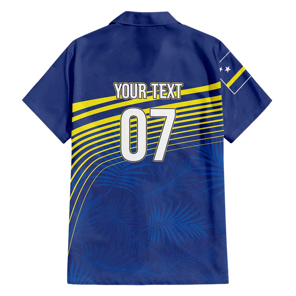 Curacao Football Custom Korsou Blue Wave Family Matching Short Sleeve Bodycon Dress and Hawaiian Shirt Making History - Wonder Print Shop