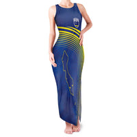 Curacao Football Custom Korsou Blue Wave Family Matching Tank Maxi Dress and Hawaiian Shirt Making History - Wonder Print Shop