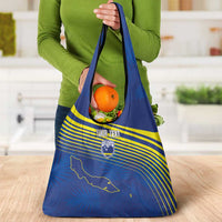 Curacao Football Custom Korsou Blue Wave Grocery Bag Making History - Wonder Print Shop
