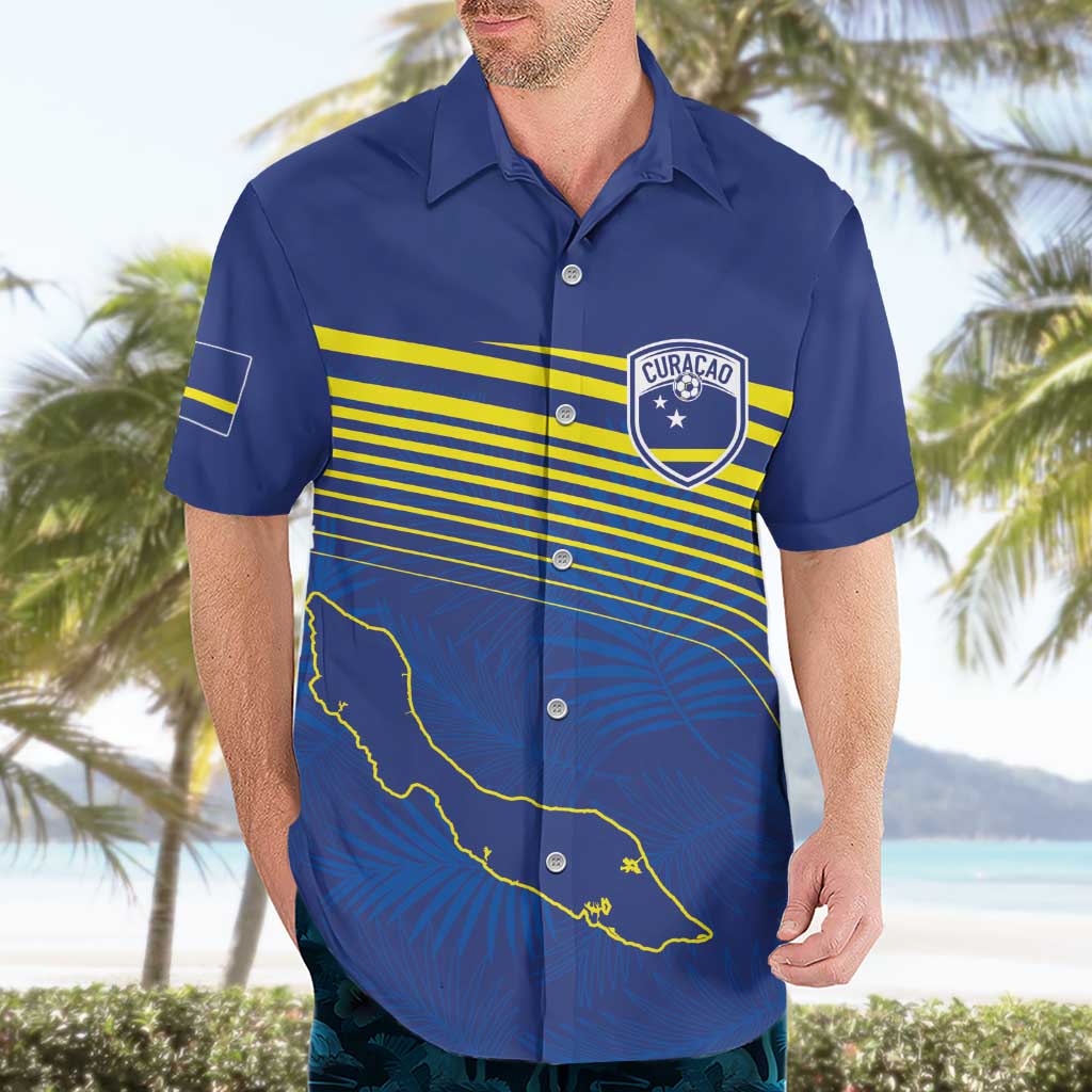 Curacao Football Custom Korsou Blue Wave Hawaiian Shirt Making History - Wonder Print Shop