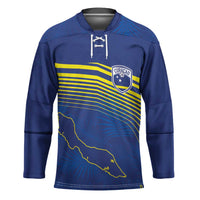 Curacao Football Custom Korsou Blue Wave Hockey Jersey Making History - Wonder Print Shop