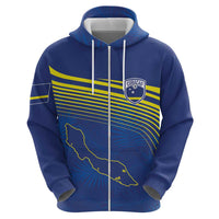 Curacao Football Custom Korsou Blue Wave Hoodie Making History - Wonder Print Shop
