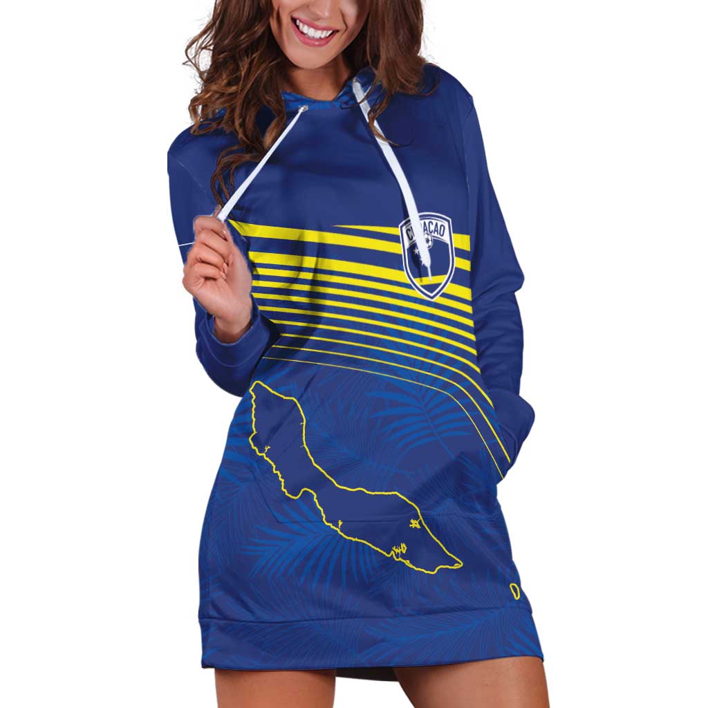 Curacao Football Custom Korsou Blue Wave Hoodie Dress Making History - Wonder Print Shop