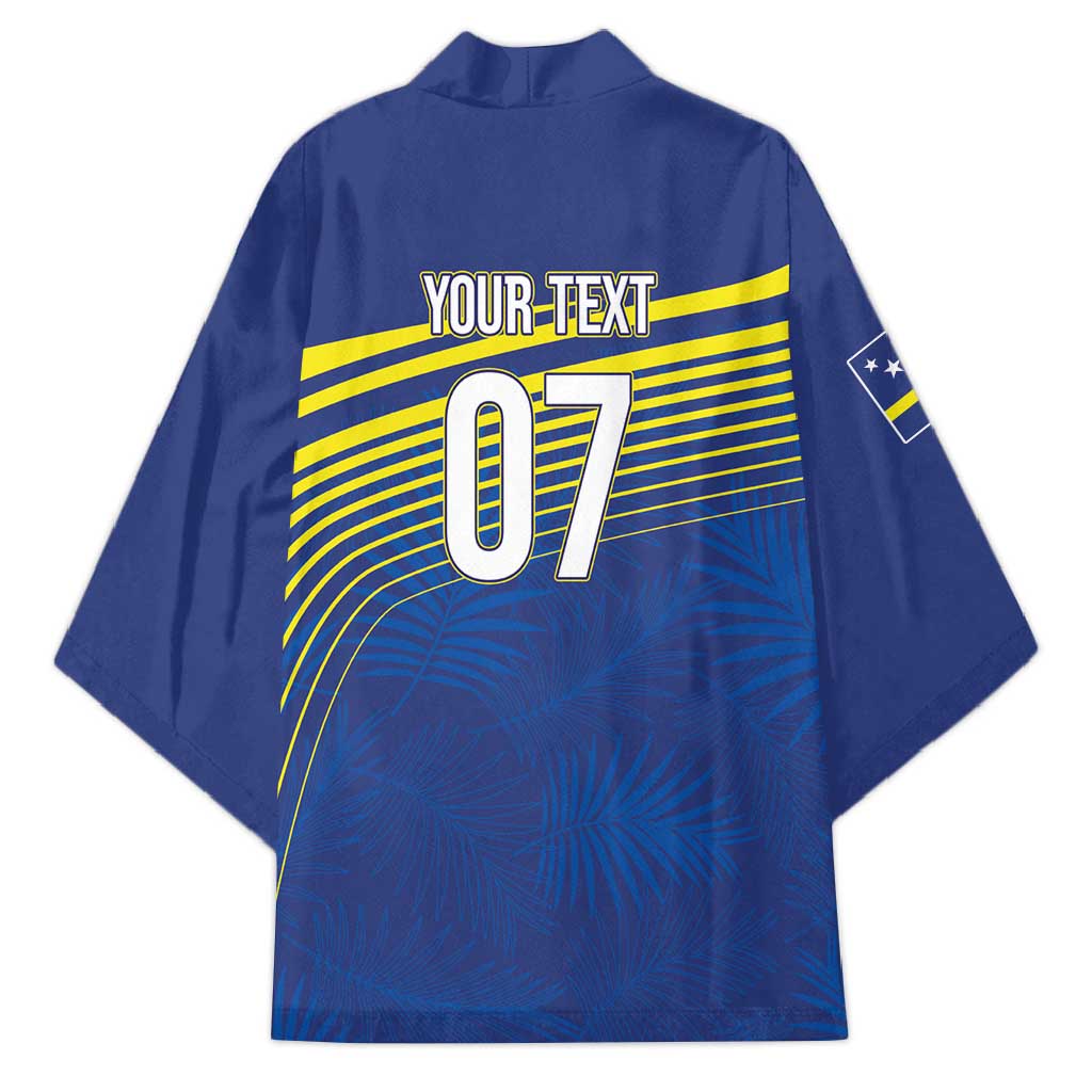 Curacao Football Custom Korsou Blue Wave Kimono Making History - Wonder Print Shop