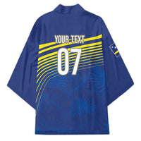 Curacao Football Custom Korsou Blue Wave Kimono Making History - Wonder Print Shop