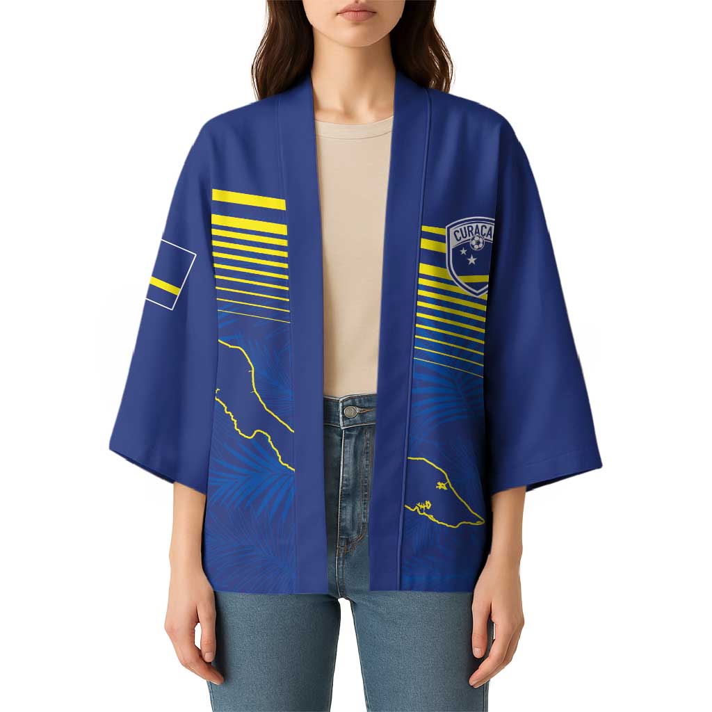 Curacao Football Custom Korsou Blue Wave Kimono Making History - Wonder Print Shop