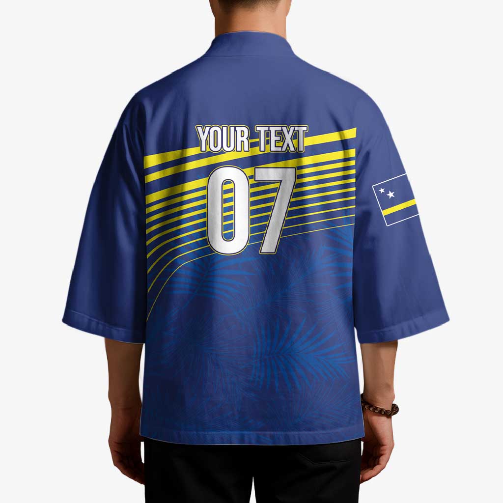 Curacao Football Custom Korsou Blue Wave Kimono Making History - Wonder Print Shop