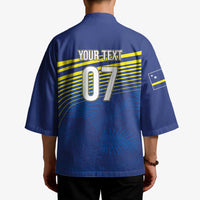 Curacao Football Custom Korsou Blue Wave Kimono Making History - Wonder Print Shop