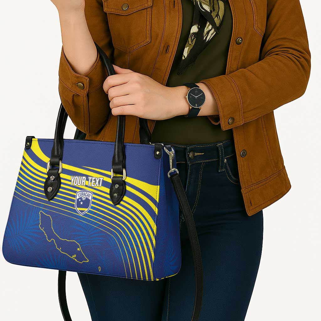 Curacao Football Custom Korsou Blue Wave Leather Bag Making History - Wonder Print Shop