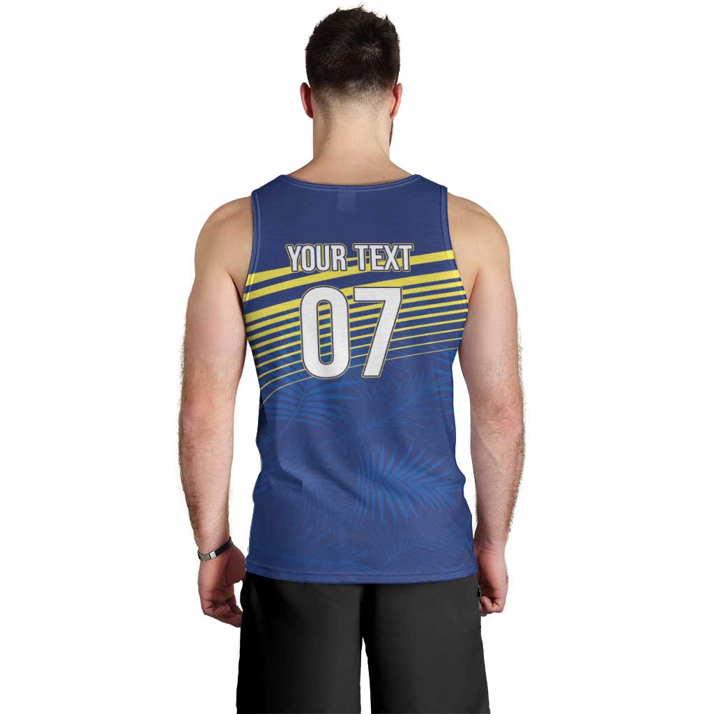 Curacao Football Custom Korsou Blue Wave Men Tank Top Making History - Wonder Print Shop