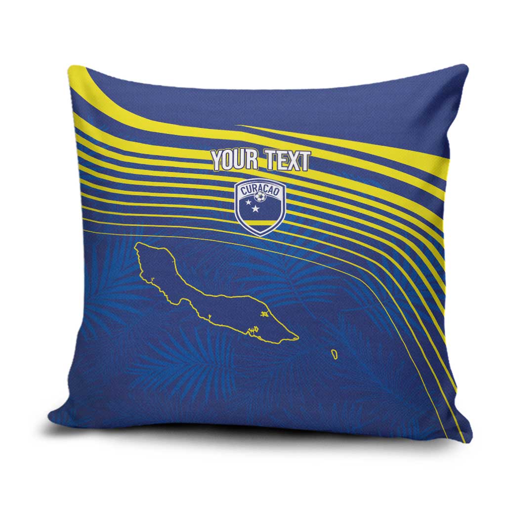 Curacao Football Custom Korsou Blue Wave Pillow Cover Making History - Wonder Print Shop