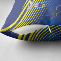 Curacao Football Custom Korsou Blue Wave Pillow Cover Making History - Wonder Print Shop