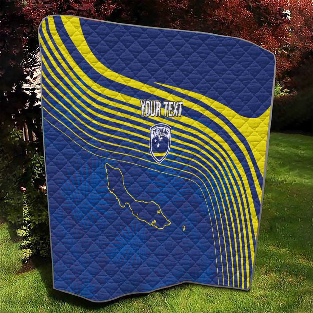 Curacao Football Custom Korsou Blue Wave Quilt Making History - Wonder Print Shop