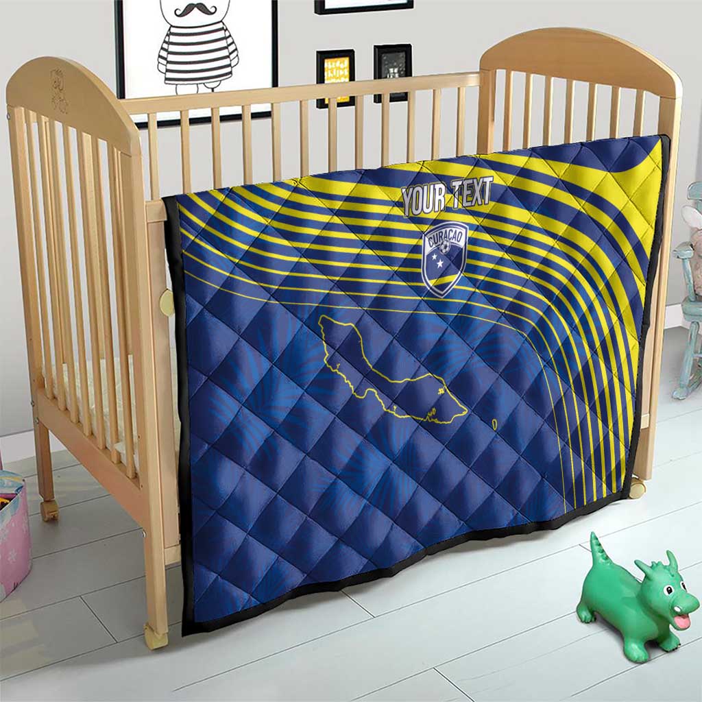 Curacao Football Custom Korsou Blue Wave Quilt Making History - Wonder Print Shop