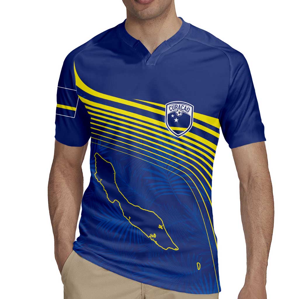 Curacao Football Custom Korsou Blue Wave Rugby Jersey Making History - Wonder Print Shop