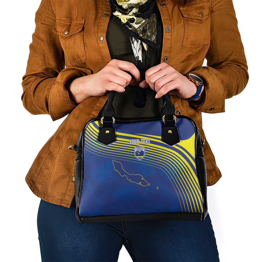 Curacao Football Custom Korsou Blue Wave Shoulder Handbag Making History - Wonder Print Shop