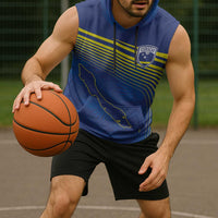 Curacao Football Custom Korsou Blue Wave Sleeveless Hoodie Making History - Wonder Print Shop