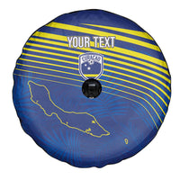 Curacao Football Custom Korsou Blue Wave Spare Tire Cover Making History - Wonder Print Shop