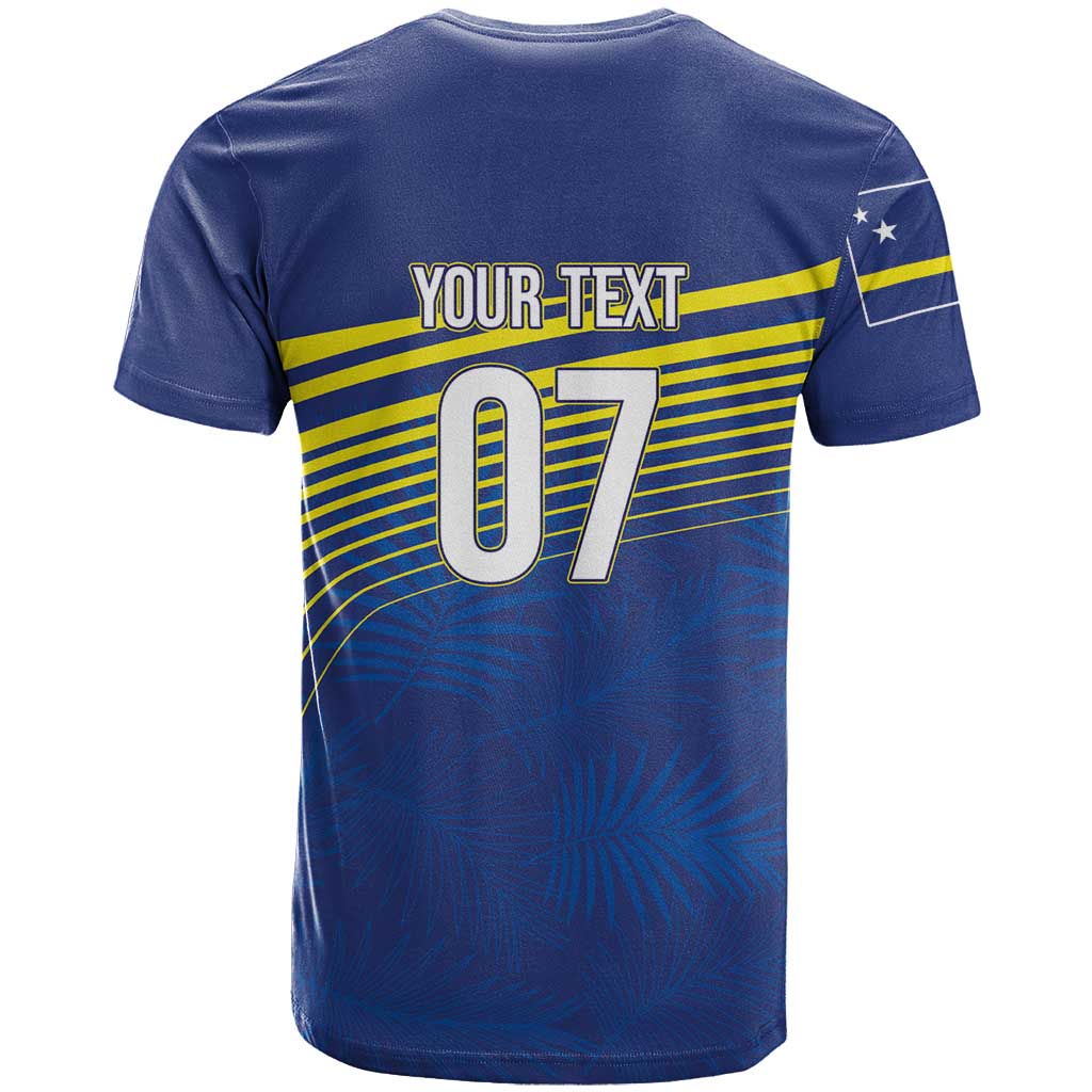 Curacao Football Custom Korsou Blue Wave T Shirt Making History - Wonder Print Shop