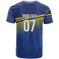 Curacao Football Custom Korsou Blue Wave T Shirt Making History - Wonder Print Shop