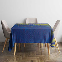 Curacao Football Custom Korsou Blue Wave Tablecloth Making History - Wonder Print Shop