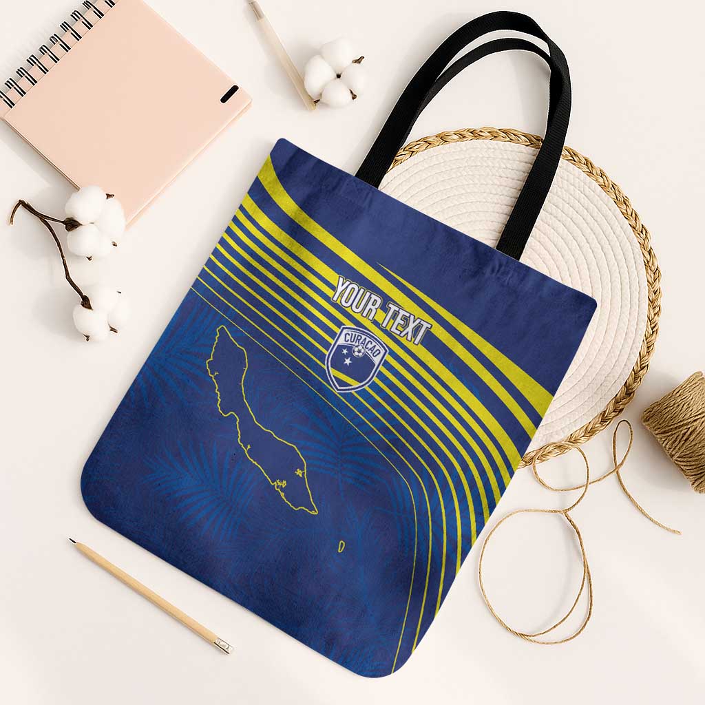 Curacao Football Custom Korsou Blue Wave Tote Bag Making History - Wonder Print Shop