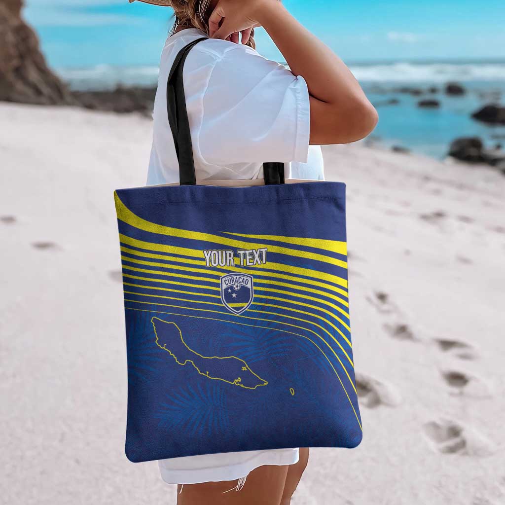 Curacao Football Custom Korsou Blue Wave Tote Bag Making History - Wonder Print Shop