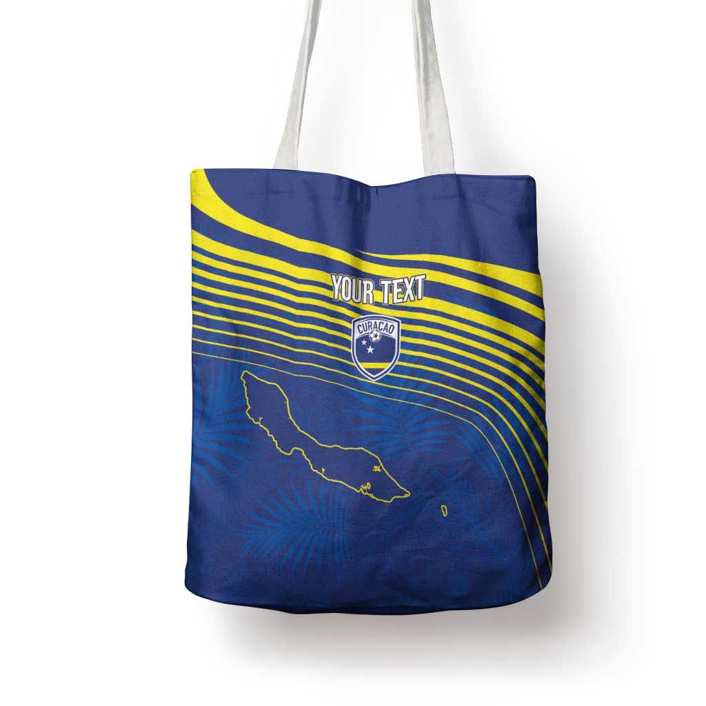 Curacao Football Custom Korsou Blue Wave Tote Bag Making History - Wonder Print Shop