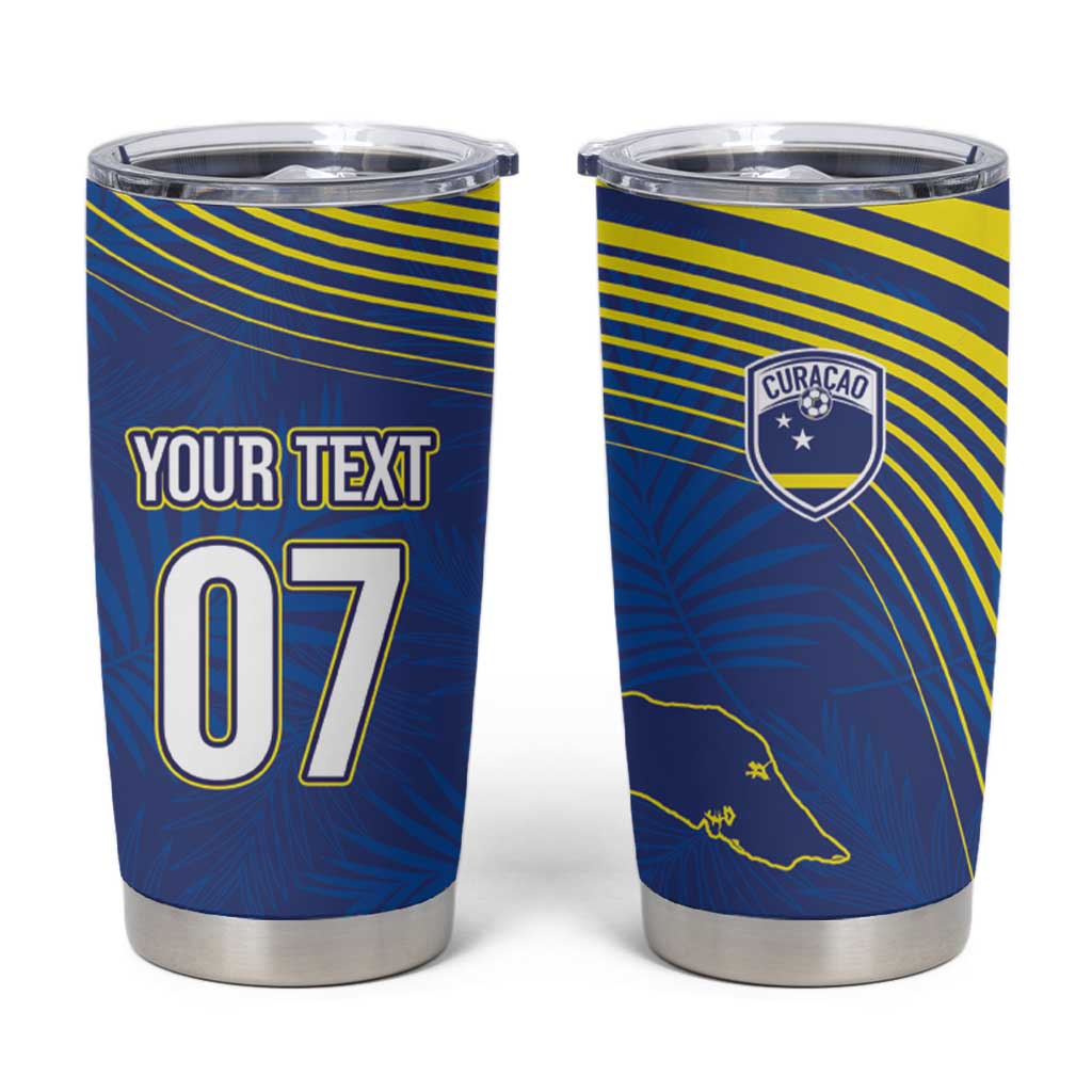 Curacao Football Custom Korsou Blue Wave Tumbler Cup Making History - Wonder Print Shop