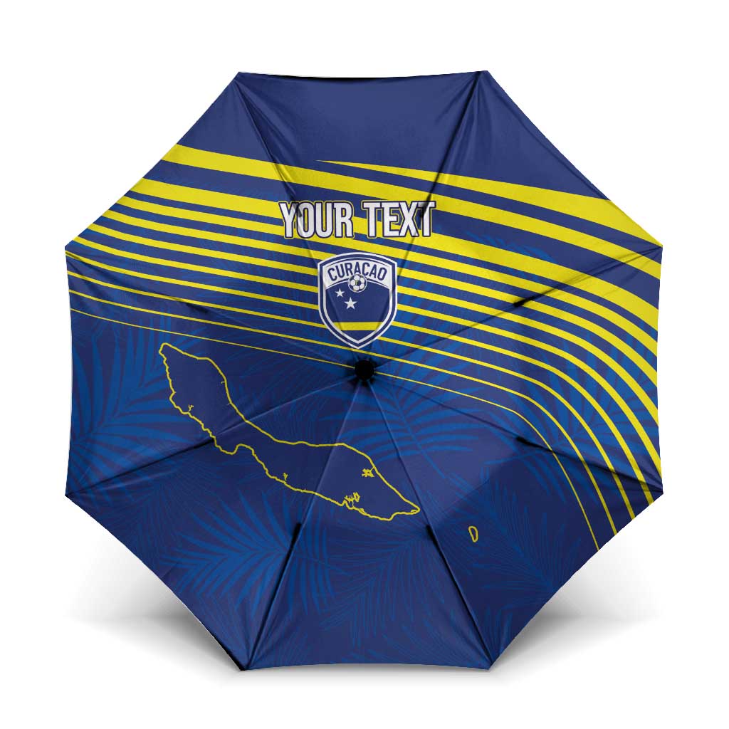 Curacao Football Custom Korsou Blue Wave Umbrella Making History - Wonder Print Shop