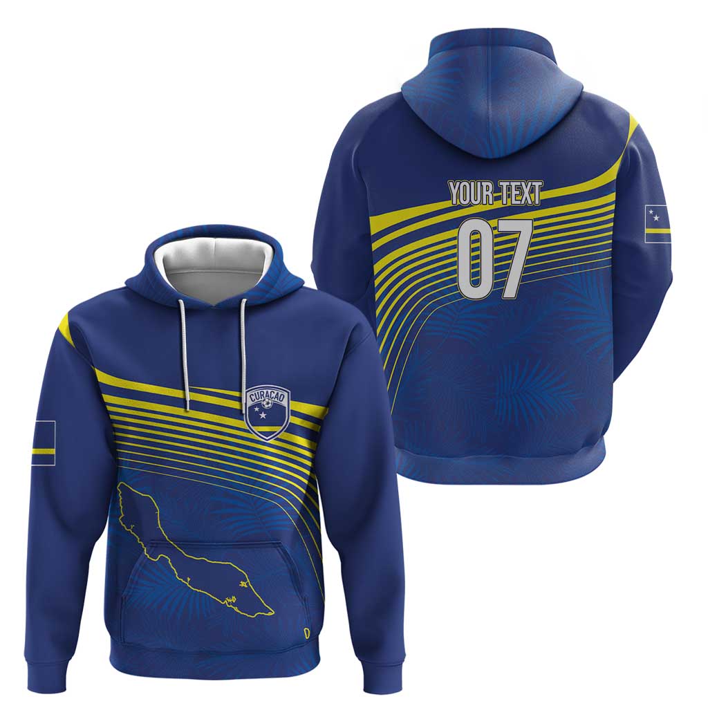 Curacao Football Custom Korsou Blue Wave Zip Hoodie Making History - Wonder Print Shop