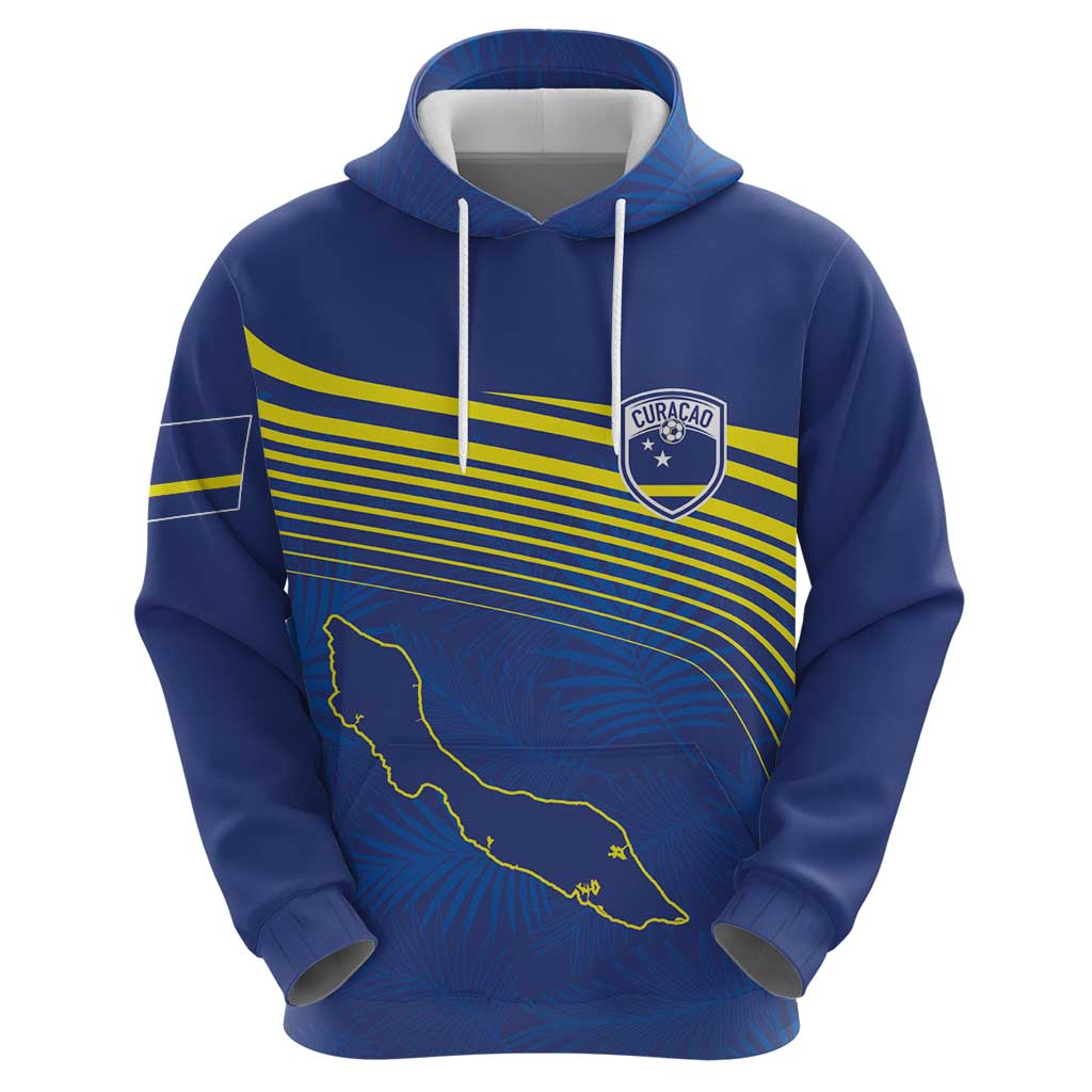 Curacao Football Custom Korsou Blue Wave Zip Hoodie Making History - Wonder Print Shop