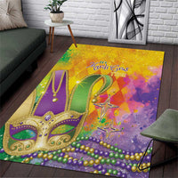 Mardi Gras Area Rug Watercolor Mix - Carnival Bling LT7 - Wonder Print Shop