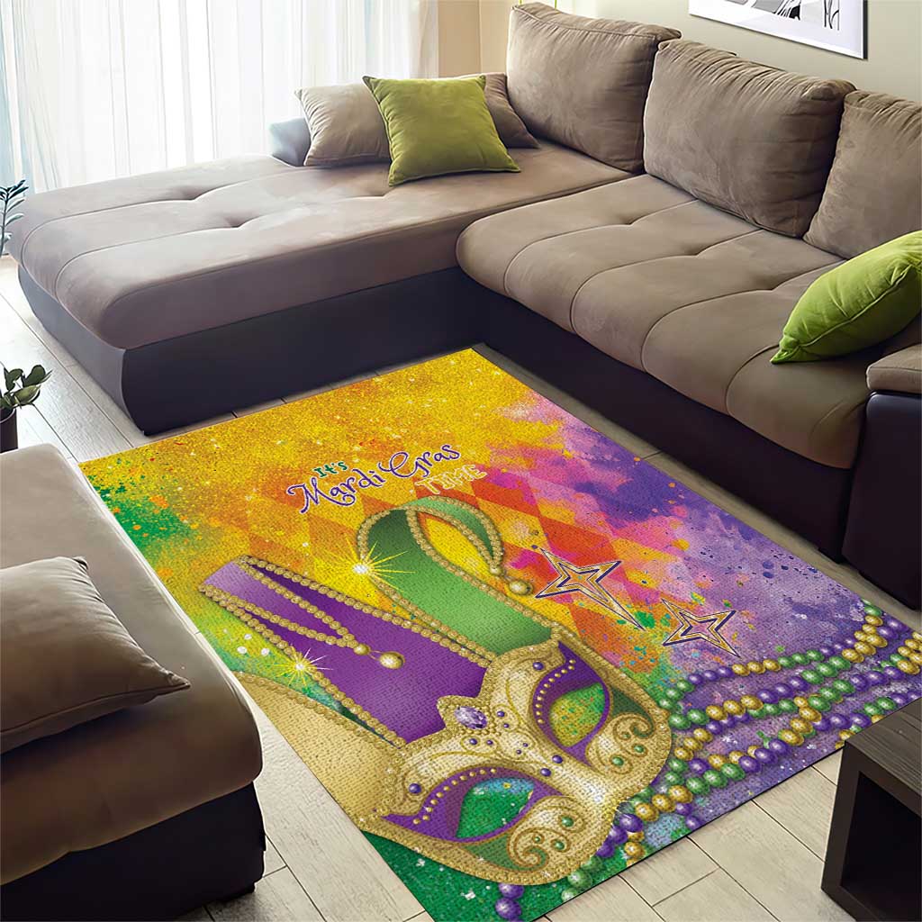 Mardi Gras Area Rug Watercolor Mix - Carnival Bling LT7 - Wonder Print Shop