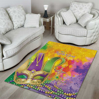 Mardi Gras Area Rug Watercolor Mix - Carnival Bling LT7 - Wonder Print Shop