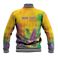 Mardi Gras Baseball Jacket Watercolor Mix - Carnival Bling LT7 - Wonder Print Shop