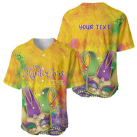 Mardi Gras Baseball Jersey Watercolor Mix - Carnival Bling LT7 - Wonder Print Shop