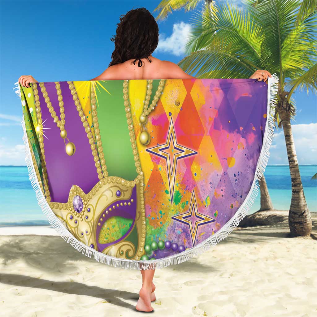 Mardi Gras Beach Blanket Watercolor Mix - Carnival Bling LT7 - Wonder Print Shop