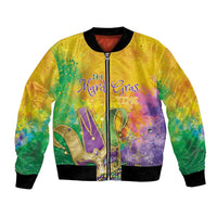 Mardi Gras Bomber Jacket Watercolor Mix - Carnival Bling LT7 - Wonder Print Shop