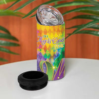 Mardi Gras 4 in 1 Can Cooler Tumbler Watercolor Mix - Carnival Bling LT7 - Wonder Print Shop
