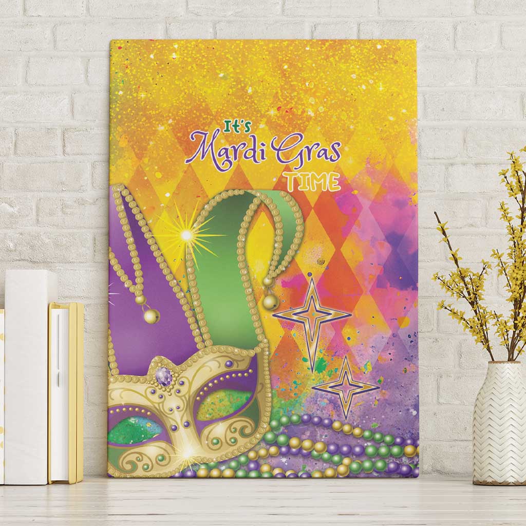 Mardi Gras Canvas Wall Art Watercolor Mix - Carnival Bling LT7 - Wonder Print Shop