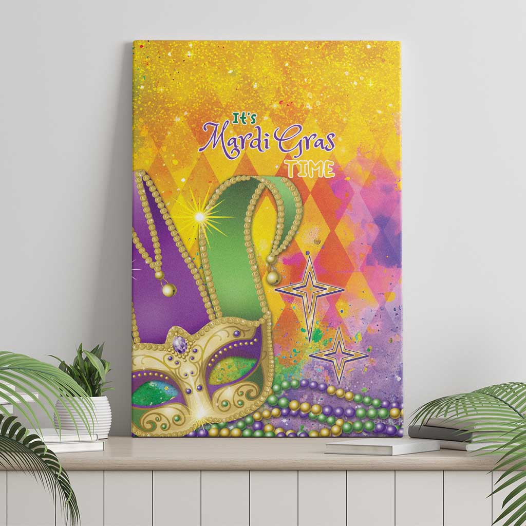 Mardi Gras Canvas Wall Art Watercolor Mix - Carnival Bling LT7 - Wonder Print Shop