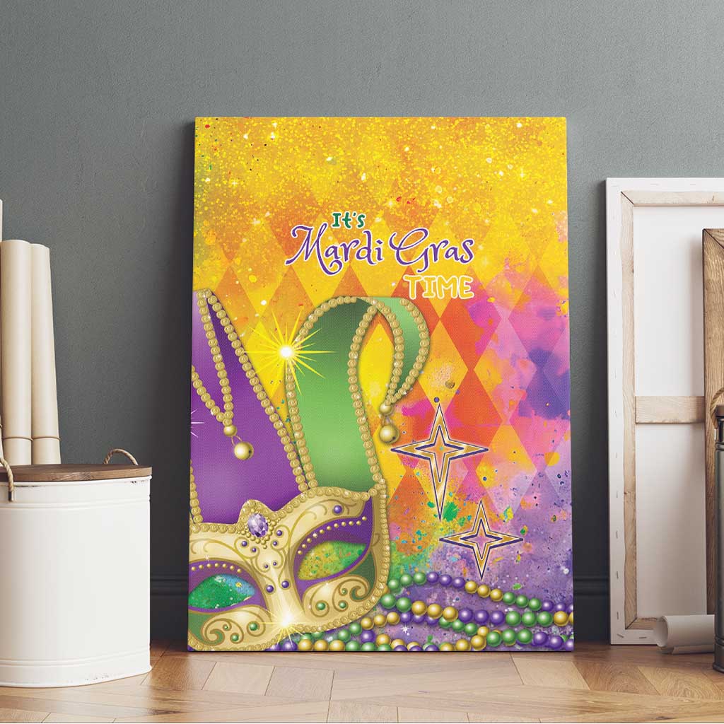 Mardi Gras Canvas Wall Art Watercolor Mix - Carnival Bling LT7 - Wonder Print Shop