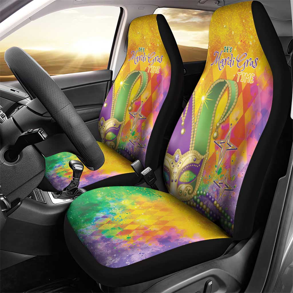 Mardi Gras Car Seat Cover Watercolor Mix - Carnival Bling LT7 - Wonder Print Shop