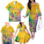 Mardi Gras Family Matching Off The Shoulder Long Sleeve Dress and Hawaiian Shirt Watercolor Mix - Carnival Bling - Wonder Print Shop