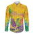 Mardi Gras Family Matching Off The Shoulder Long Sleeve Dress and Hawaiian Shirt Watercolor Mix - Carnival Bling - Wonder Print Shop